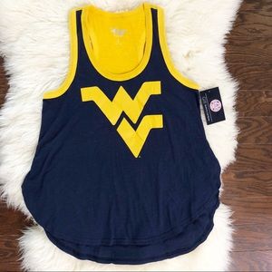 West Virginia Racerback College Tank Size L
